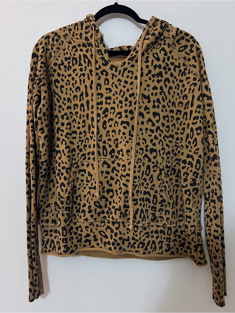 Women’s Nili Lotan Casual Designer Leopard Print Hoodie Sweatshirt Size Medium